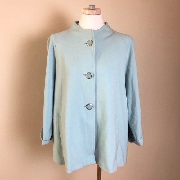 light blue swing coat